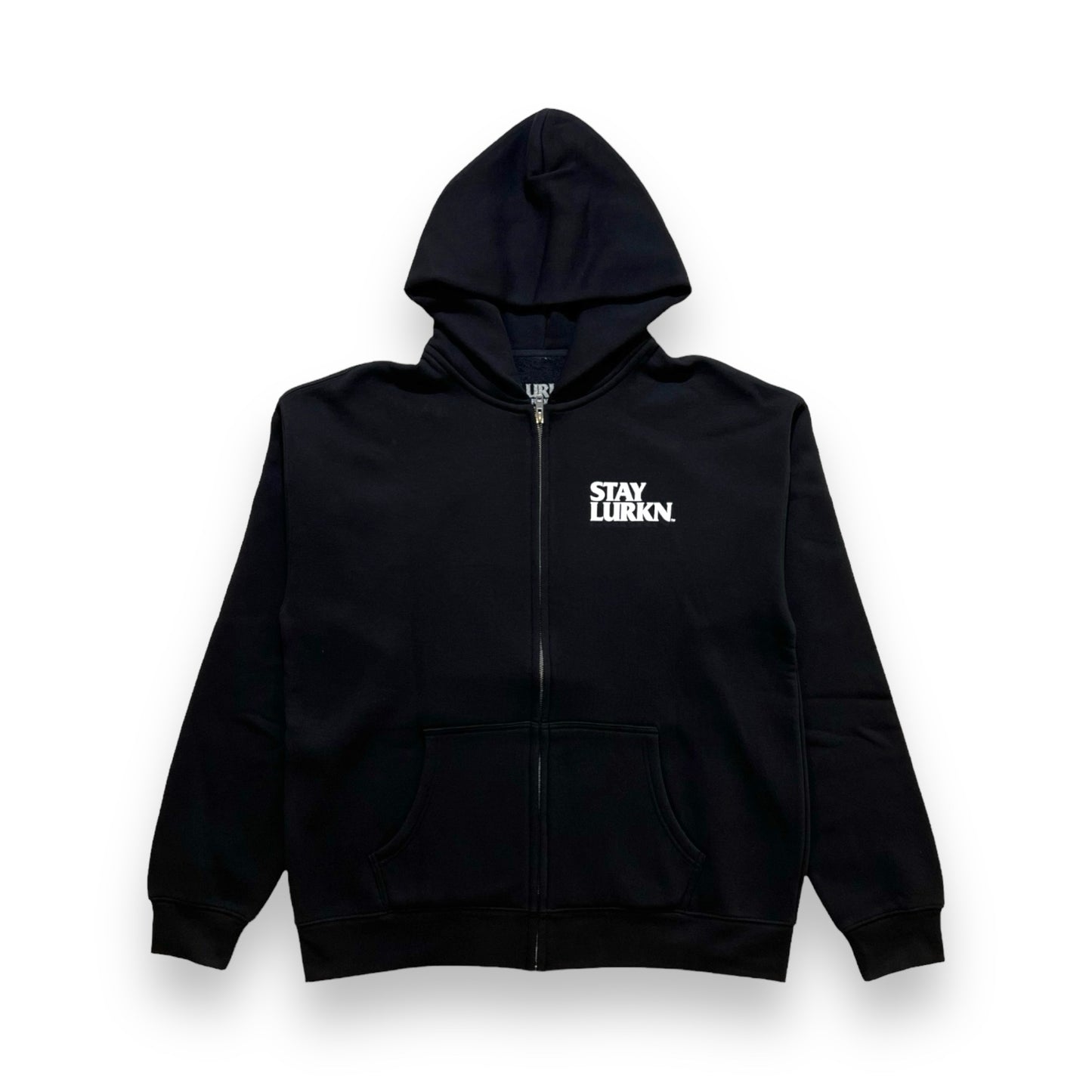 STAY LURKN OG LOGO ZIP-UP - BLACK